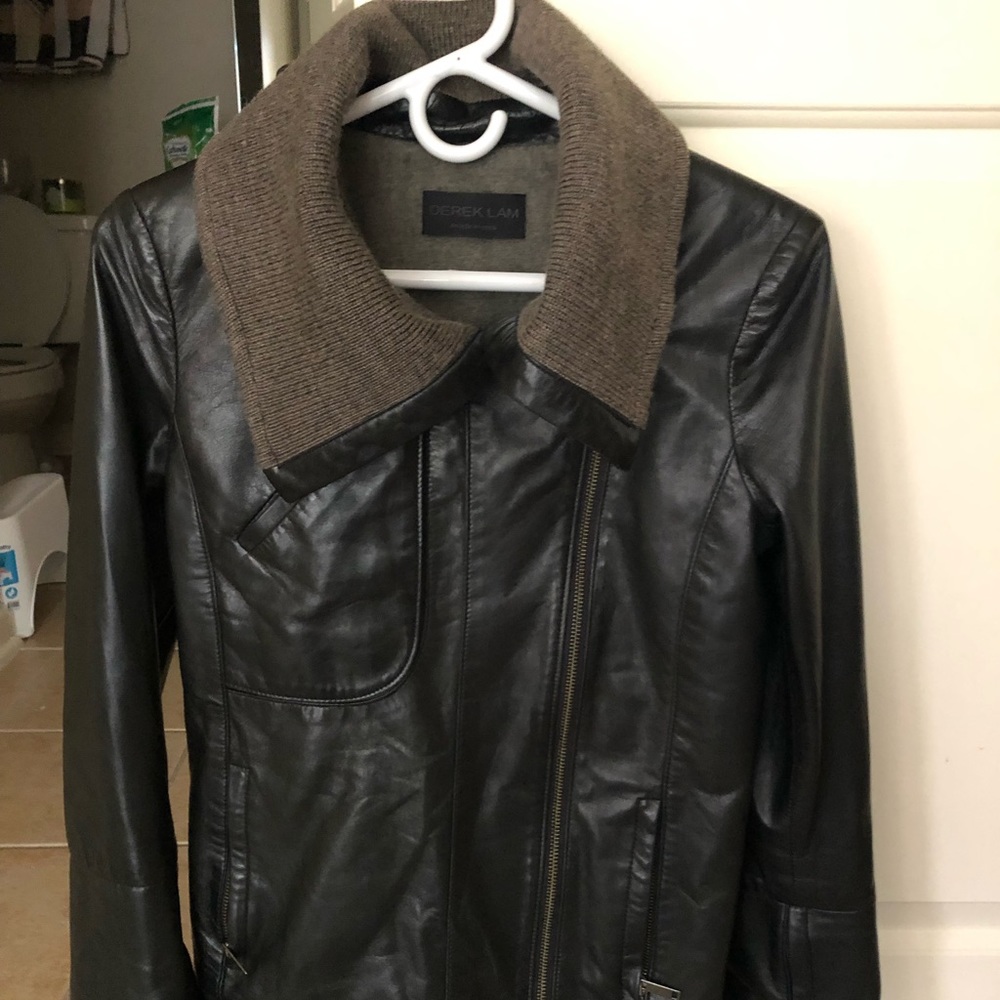 Derek Lam black leather jacket